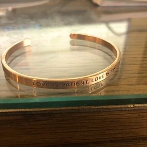 Love is patient love is kind bracelet